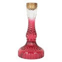 Clayre & Eef Candelabro Ø 9x17 cm Rosa Vetro
