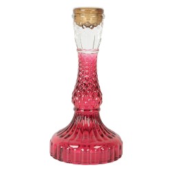 Clayre & Eef Candelabro Ø 9x17 cm Rosa Vetro
