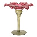 Clayre & Eef Portacandela Ø 14x14 cm Rosa Vetro