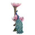 Clayre & Eef Bol de décoration Paon 18x12x24 cm Bleu Plastique