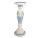 Clayre & Eef Candelabro Ø 10x27 cm Blu Plastica
