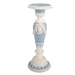 Clayre & Eef Candelabro Ø 10x27 cm Blu Plastica