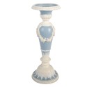 Clayre & Eef Candelabro Ø 10x27 cm Blu Plastica