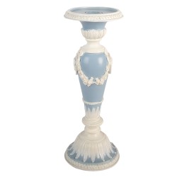 Clayre & Eef Candelabro Ø 10x27 cm Blu Plastica