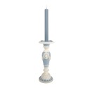 Clayre & Eef Candelabro Ø 10x27 cm Blu Plastica