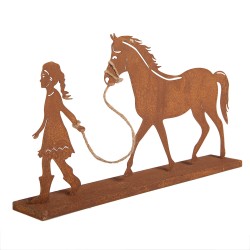Clayre & Eef Image de décoration Enfant 42x7x22 cm Marron Métal