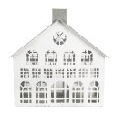 Clayre & Eef Statuetta decorativa Casa 34x16x34 cm Bianco Metallo