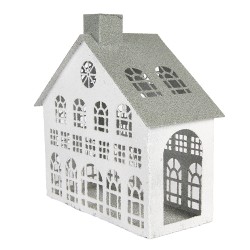 Clayre & Eef Image de décoration Maison 34x16x34 cm Blanc Métal