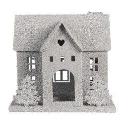 Clayre & Eef Image de décoration Maison 26x17x24 cm Gris Métal