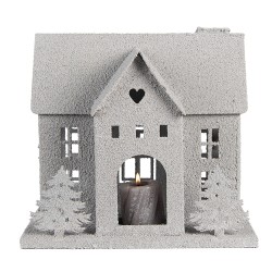 Clayre & Eef Image de décoration Maison 26x17x24 cm Gris Métal
