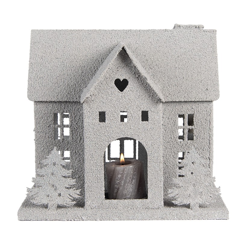 Clayre & Eef Image de décoration Maison 26x17x24 cm Gris Métal