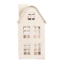 Clayre & Eef Image de décoration Maison 14x14x26 cm Beige Métal