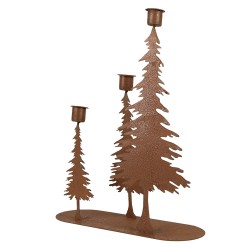Clayre & Eef Candelabro 14x14x26 cm Marrone Metallo