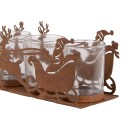 Clayre & Eef Portacandela 25x8x8 cm Marrone Metallo