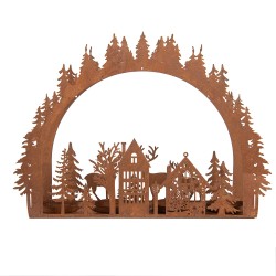 Clayre & Eef Porte-bougie 32x9x23 cm Marron Métal