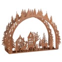 Clayre & Eef Porte-bougie 32x9x23 cm Marron Métal