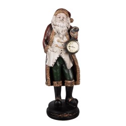 Clayre & Eef Christmas Decoration Figurine Santa Claus 15x13x40 cm Red Plastic