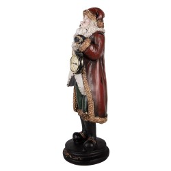 Clayre & Eef Christmas Decoration Figurine Santa Claus 15x13x40 cm Red Plastic