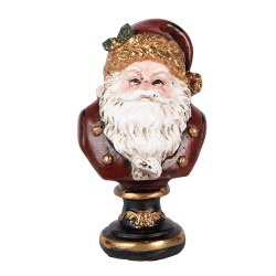 Clayre & Eef Christmas Decoration Figurine Santa Claus 9x8x15 cm Red Plastic