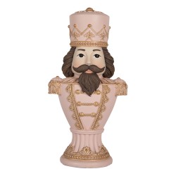 Clayre & Eef Christmas Decoration Figurine Santa Claus 16x10x30 cm Pink Plastic