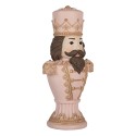 Clayre & Eef Christmas Decoration Figurine Santa Claus 16x10x30 cm Pink Plastic