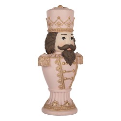 Clayre & Eef Christmas Decoration Figurine Santa Claus 16x10x30 cm Pink Plastic