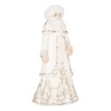 Clayre & Eef Christmas Decoration Figurine Santa Claus 13x10x25 cm White Plastic