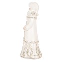 Clayre & Eef Christmas Decoration Figurine Santa Claus 13x10x25 cm White Plastic