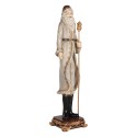 Clayre & Eef Christmas Decoration Figurine Santa Claus 10x10x42 cm Grey Plastic