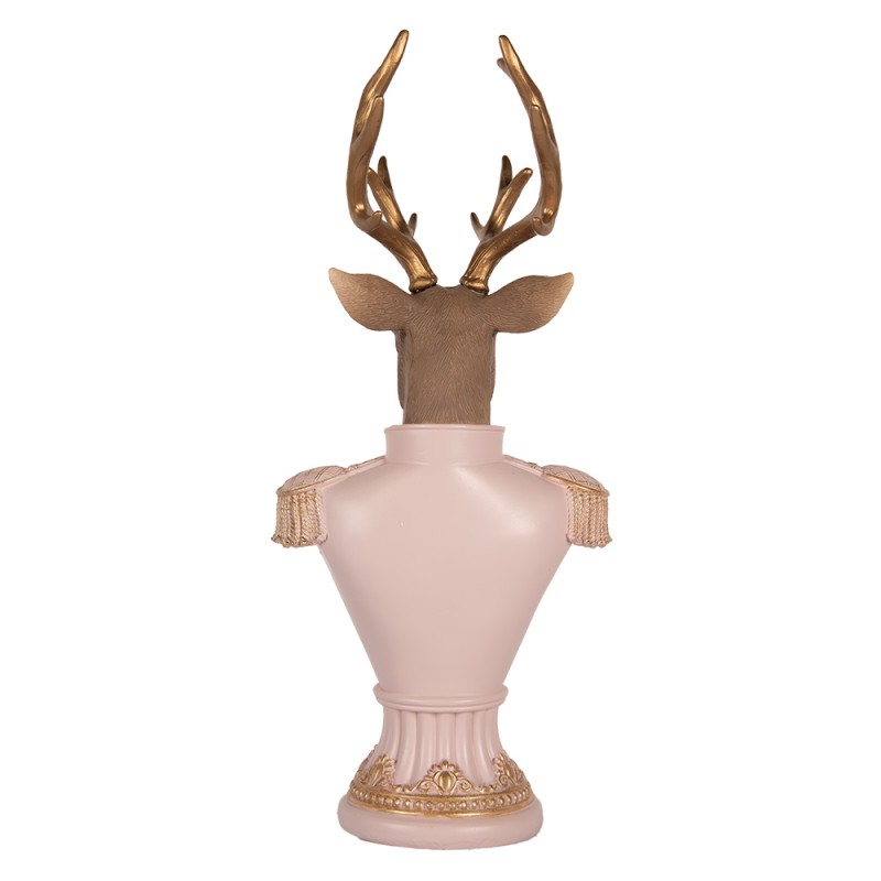 Clayre & Eef Decorative Figurine Deer 16x14x36 cm Pink Plastic