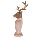 Clayre & Eef Decorative Figurine Deer 16x14x36 cm Pink Plastic