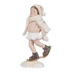 Clayre & Eef Decorative Figurine Child 4x3x10 cm Pink Plastic