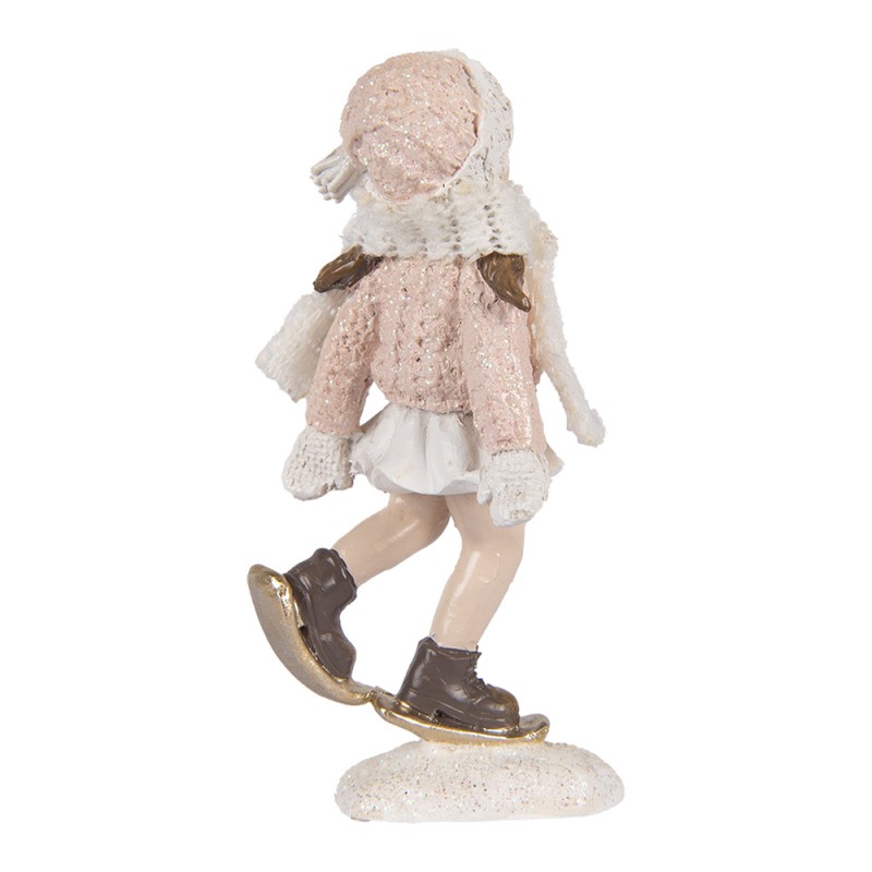 Clayre & Eef Decorative Figurine Child 4x3x10 cm Pink Plastic