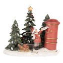 Clayre & Eef Christmas Decoration with LED Lighting Child 16x12x14 cm Red Plastic