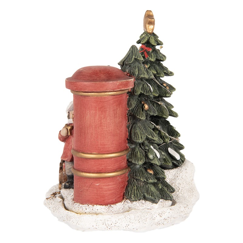 Clayre & Eef Christmas Decoration with LED Lighting Child 16x12x14 cm Red Plastic