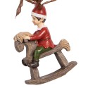 Clayre & Eef Christmas Ornament Child 7x3x9 cm Red Plastic