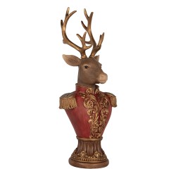 Clayre & Eef Decorative Figurine Deer 16x14x36 cm Brown Plastic