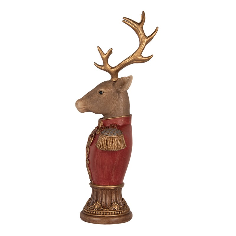 Clayre & Eef Decorative Figurine Deer 16x14x36 cm Brown Plastic