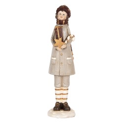 Clayre & Eef Decorative Figurine Child 8x8x30 cm Grey Plastic