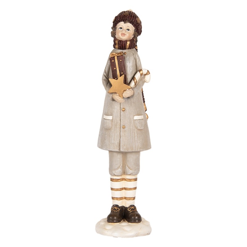 Clayre & Eef Image de décoration Enfant 8x8x30 cm Gris Plastique