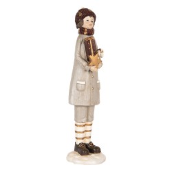 Clayre & Eef Decorative Figurine Child 8x8x30 cm Grey Plastic
