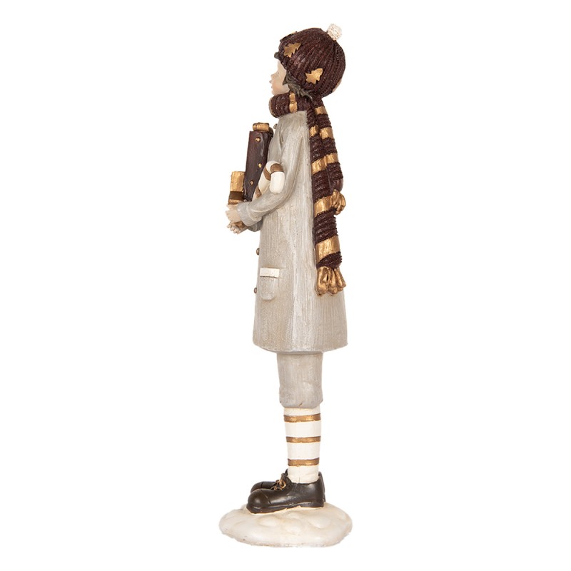 Clayre & Eef Image de décoration Enfant 8x8x30 cm Gris Plastique