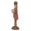 Clayre & Eef Candle holder Nutcracker 21x9x30 cm Red Plastic