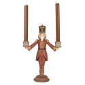 Clayre & Eef Candle holder Nutcracker 21x9x30 cm Red Plastic