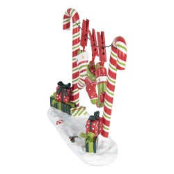 Clayre & Eef Christmas Decoration Figurine Candy Cane 32x10x25 cm Red Plastic