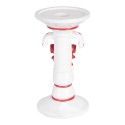 Clayre & Eef Candle holder Ø 9x18 cm White Plastic