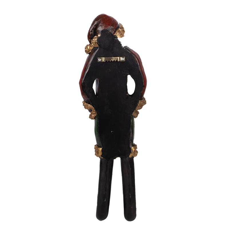 Clayre & Eef Christmas Decoration Figurine Santa Claus 13x7x39 cm Red Plastic