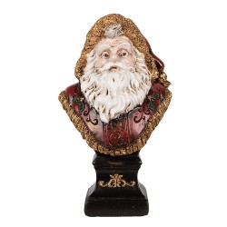 Clayre & Eef Christmas Decoration Figurine Santa Claus 10x8x17 cm Red Plastic