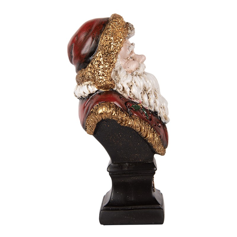 Clayre & Eef Christmas Decoration Figurine Santa Claus 10x8x17 cm Red Plastic