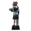 Clayre & Eef Candle holder Sheep 13x10x35 cm Brown Plastic